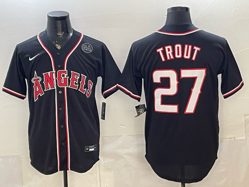 Men Los Angeles Angels #27 Trout black Nike MLB 2026 Jersey 09813
